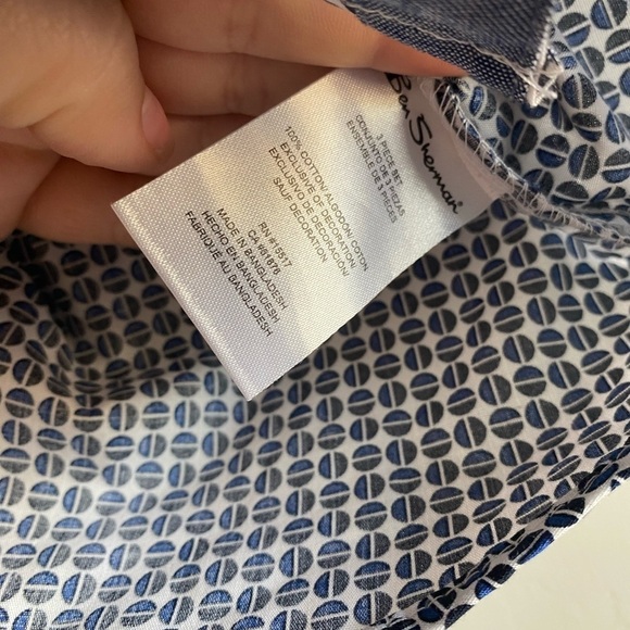 Ben Shermane - Blue Button Up Shirt - Picture 7 of 7